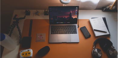 Imagem de um setup de trabalho Setup de escritor